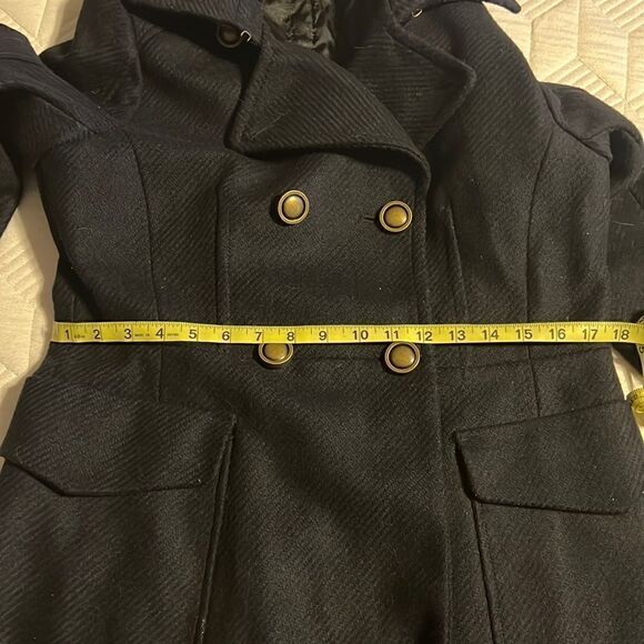 Gap Womens Navy Pea coat with pockets Size Medium - Picture 14 of 16